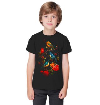 Obrázek 1 produktu Dětské tričko Barevní Zpěvní Ptáčci