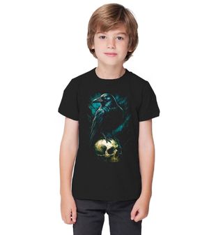 Obrázek 1 produktu Dětské tričko Krkavec velký sedící na Lebce