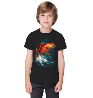 Obrázek 1 produktu Dětské tričko Chňapal červený Vyskakující z Vody