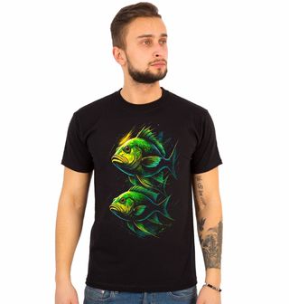 Obrázek 1 produktu Pánské tričko Zelené Rybky v Páru