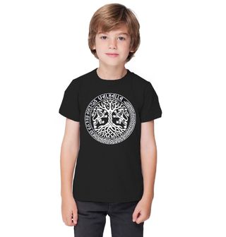 Obrázek 1 produktu Dětské tričko Strom života Yggdrasil a Lev Valhaly