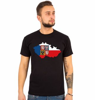 Obrázek 1 produktu Pánské tričko Mapa Česka s Velkým státním znakem