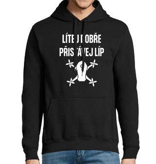 Obrázek 1 produktu Pánská mikina Dron Lítej dobře, přistávej líp