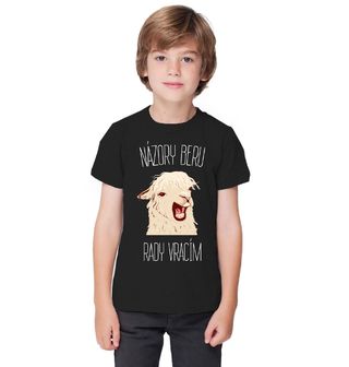 Obrázek 1 produktu Dětské tričko Lama Názory beru, rady vracím