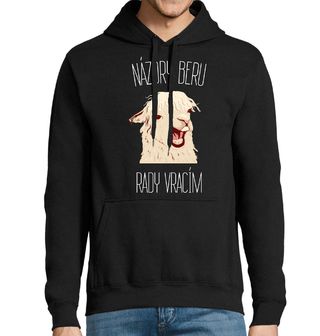 Obrázek 1 produktu Pánská mikina Lama Názory beru, rady vracím