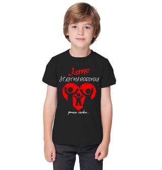 Obrázek 1 produktu Dětské tričko Jsme šťastná rodinka pouze venku...