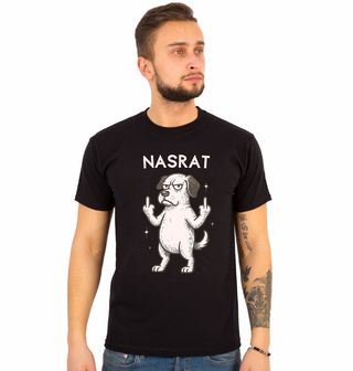 Obrázek 1 produktu Pánské tričko Pes s Prostředníčkem Nasrat