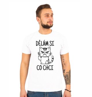 Obrázek 1 produktu Pánské tričko Kočka s Prostředníčkem Dělám si co chci