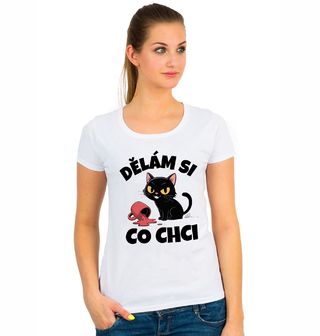 Obrázek 1 produktu Dámské tričko Neposlušná Kočka Dělám si co chci