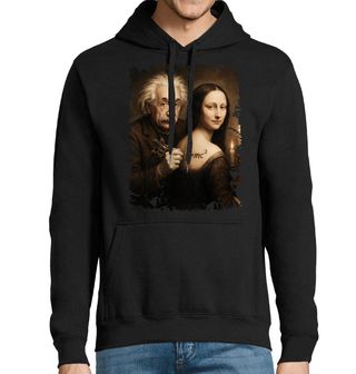 Obrázek 1 produktu Pánská mikina Tatér Albert Einstein a Mona Lisa E=mc²