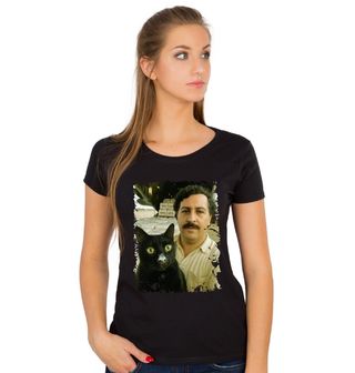 Obrázek 1 produktu Dámské tričko Escobarova Černá Kočka Kartelu