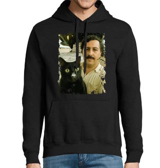 Obrázek 1 produktu Pánská mikina Escobarova Černá Kočka Kartelu