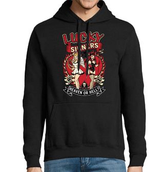 Obrázek 1 produktu Pánská mikina Šťastní Hříšníci Lucky Sinners Heaven or Hell?