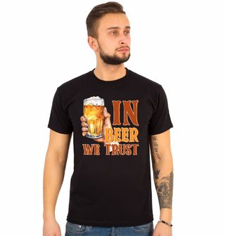 Obrázek 1 produktu Pánské tričko V pivo věříme In Beer We Trust