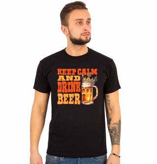 Obrázek 1 produktu Pánské tričko Zachovej klid a pij pivo Keep Calm and Drink Beer