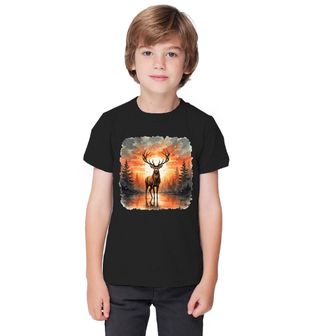 Obrázek 1 produktu Dětské tričko Jelen evropský při Západu Slunce
