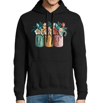 Obrázek 1 produktu Pánská mikina Háčkované Květiny ve Váze