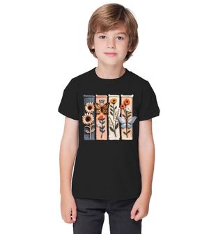 Obrázek 1 produktu Dětské tričko Háčkovaný Herbář Květin a Motýlů