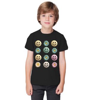 Obrázek 1 produktu Dětské tričko Háčkovaná Emoji Koláž Květin