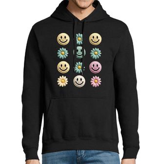 Obrázek 1 produktu Pánská mikina Háčkovaná Emoji Koláž Květin