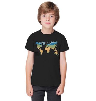 Obrázek 1 produktu Dětské tričko Mapa světa Klimatické Pásy