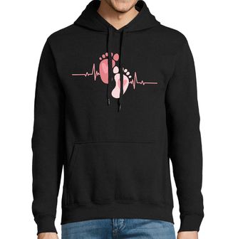 Obrázek 1 produktu Pánská mikina Růžový Kardiogram a Otisk Dítěte