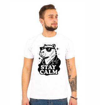 Obrázek 1 produktu Pánské tričko Pohodový Hlodavec Kapybara Stay Calm