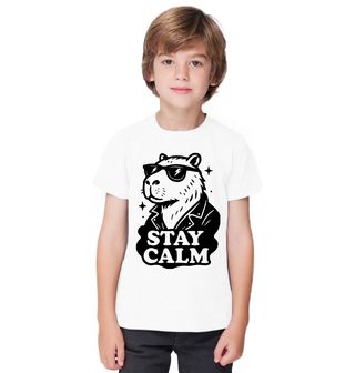 Obrázek 1 produktu Dětské tričko Pohodový Hlodavec Kapybara Stay Calm
