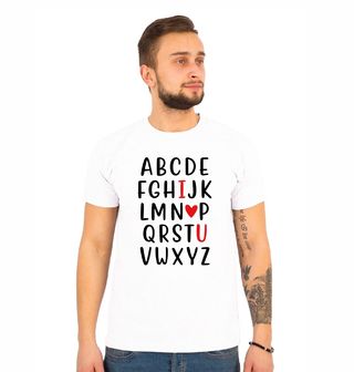 Obrázek 1 produktu Pánské tričko Abeceda Lásky I Love You
