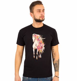 Obrázek 1 produktu Pánské tričko Bílý Květinový Kůň