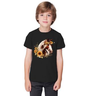 Obrázek 1 produktu Dětské tričko Pinto Kůň mezi Slunečnicemi