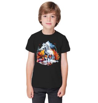 Obrázek 1 produktu Dětské tričko Bílý Kůň v Podzimním Lese