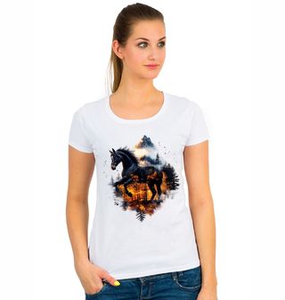 Obrázek 1 produktu Dámské tričko Černý Kůň v Podzimním Lese