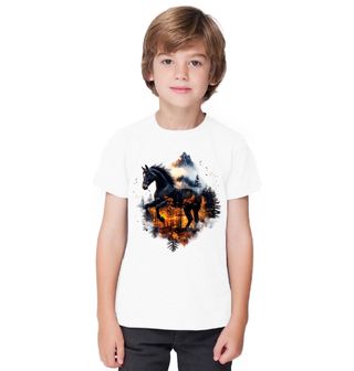 Obrázek 1 produktu Dětské tričko Černý Kůň v Podzimním Lese