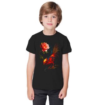 Obrázek 1 produktu Dětské tričko Bažant zlatý s Květinou