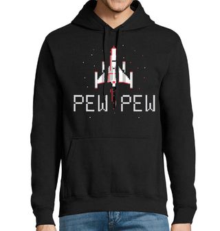 Obrázek 1 produktu Pánská mikina Retro Pixelová Vesmírná Loď Pew Pew Galaga 8bit