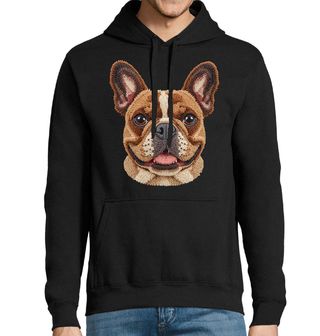 Obrázek 1 produktu Pánská mikina Hnědý Háčkovaný Francouzský buldoček