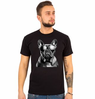 Obrázek 1 produktu Pánské tričko Francouzský buldoček s Brýlemi