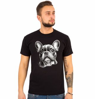 Obrázek 1 produktu Pánské tričko Francouzský buldoček Skica
