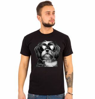 Obrázek 1 produktu Pánské tričko Shih-tzu s Brýlemi