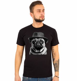 Obrázek 1 produktu Pánské tričko Mops s Kloboukem
