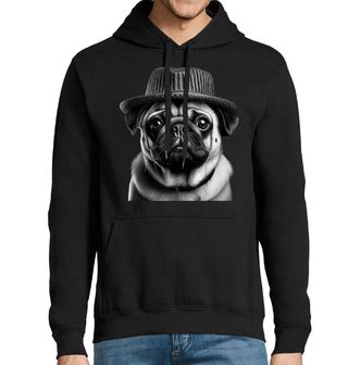 Obrázek 1 produktu Pánská mikina Mops s Kloboukem