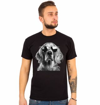 Obrázek 1 produktu Pánské tričko Zlatý retrívr se Slunečními Brýlemi