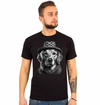 Obrázek 1 produktu Pánské tričko Zlatý retrívr s Kloboukem