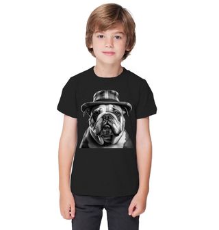 Obrázek 1 produktu Dětské tričko Anglický buldok s Kloboukem