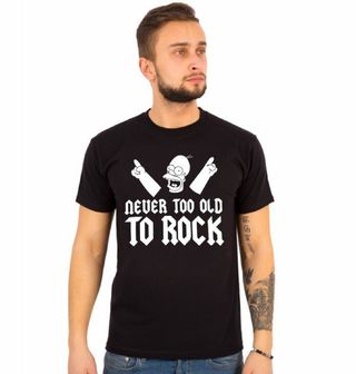 Obrázek 1 produktu Pánské tričko Nikdy nejsi starej na rock´n´roll "Never too old to Rock" (Velikost: M)
