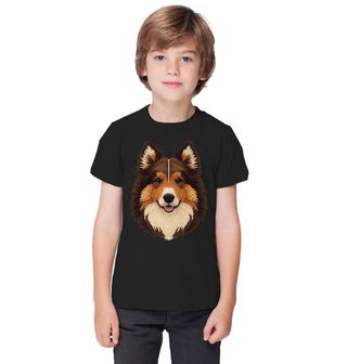 Obrázek 1 produktu Dětské tričko Hnědá Háčkovaná Šeltie