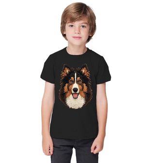 Obrázek 1 produktu Dětské tričko Černá Háčkovaná Šeltie