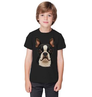 Obrázek 1 produktu Dětské tričko Háčkovaný Bostonský teriér