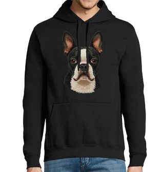 Obrázek 1 produktu Pánská mikina Háčkovaný Bostonský teriér